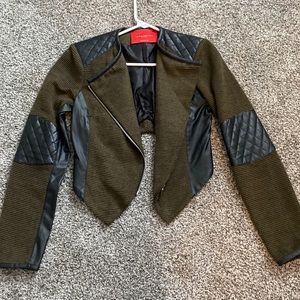 Cropped Moto Bomber- size small